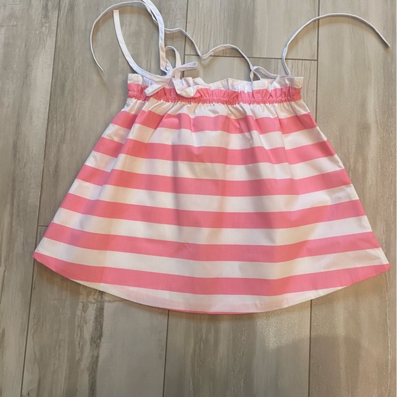 NWT Beaufort Bonnet Company Pink and White Stripe Little Laney’s Top, girls 12 - Picture 5 of 9